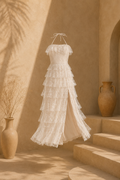 Size Medium Vestido blanco largo Leah